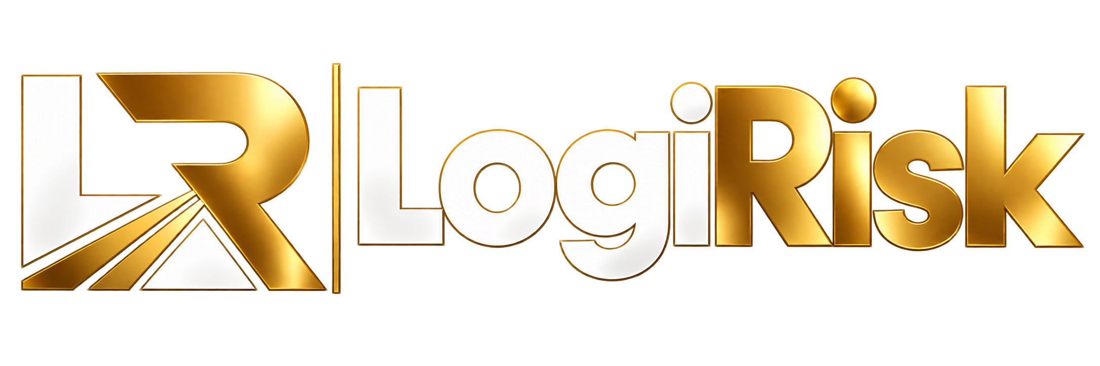 logirisk.pl logo transparent gold white